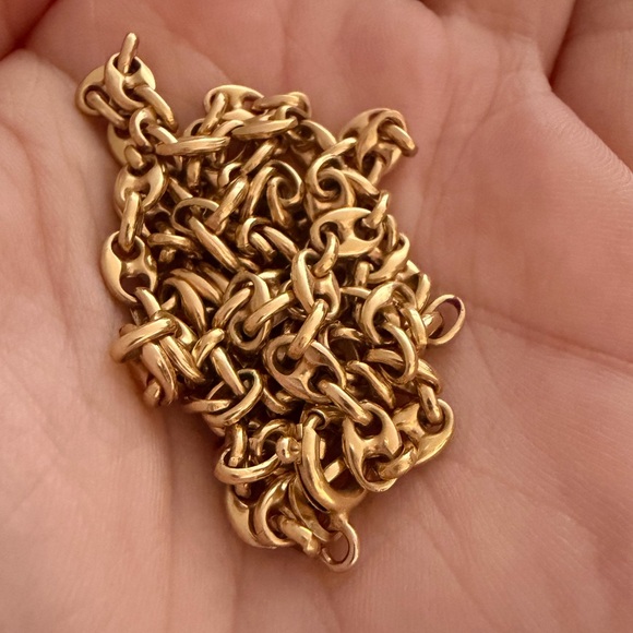 Jewelry - Vintage 18k YG 20” baby mariner link chain